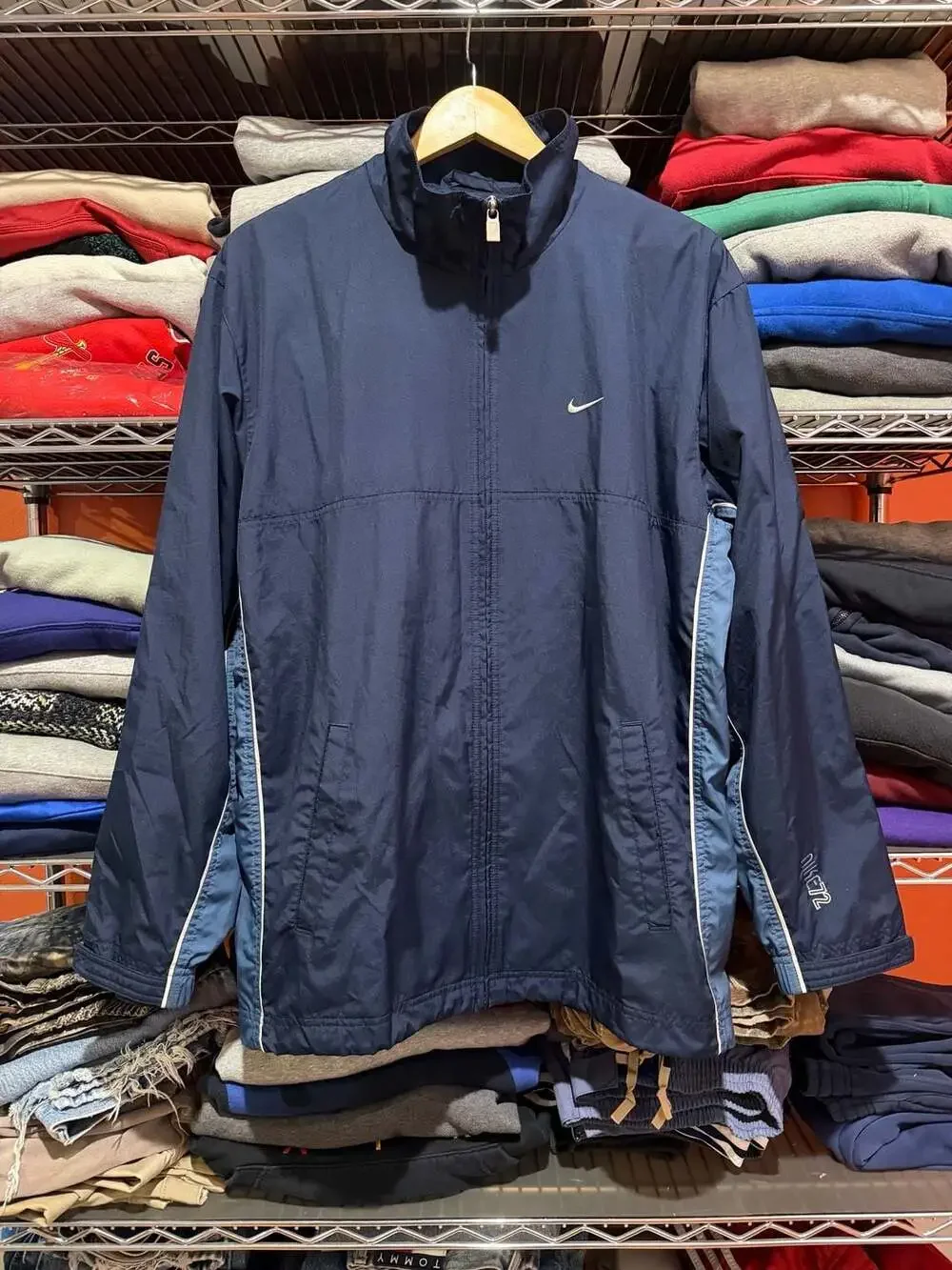 Vintage Nike 72 Full Zip Track Jacket Navy Blue Size Medium Men’s Y2K